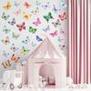 8 Sheets Watercolor Butterfly Wall Decals Peel And Stick 2D Butterfly