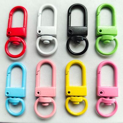 Colorful DIY Keychain Accessories: Small 3-Point Candy Color Dog Buckle for Jewelry, Handbags, and Doll Hanging