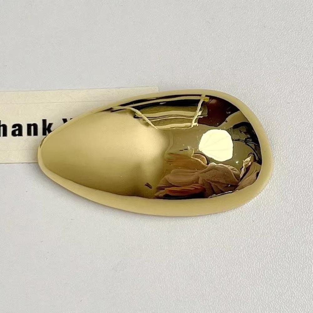 Glossy Suit Corsage Pins Geometric Statement Jewelry New Eggshell Brooches  Gifts