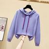 Sweatshirt for Women Oversize Hooded Solid Color Thickened Loose Casual Pullover Long Sleeve Winter Sweatshirt Top