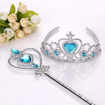 Vaikų Elsa Princess Gimtadienio vakarėlio galvos juosta Magic Wand Crown Plaukų aksesuarų rinkinys Mergaitės žaislas vaikui