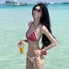 Sexy Polka Dot Bikini Three-piece Swimsuit Female Split Small Chest Gathers Hot Girls Pure Desire Thailand Vacation