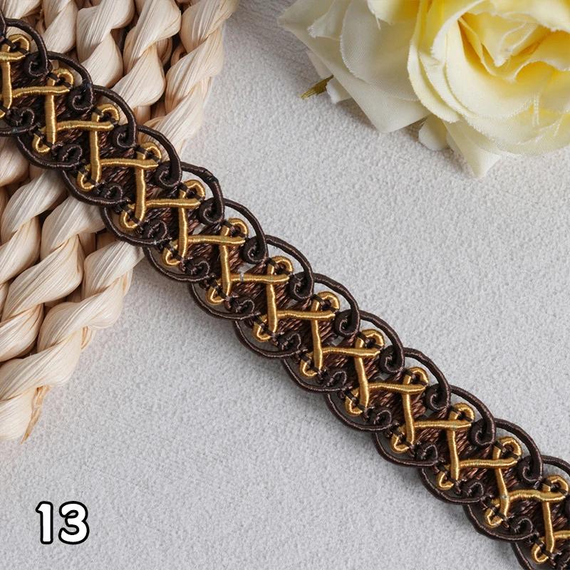 12M*1.7Cm/lot Curtain Lace Trim Ribbon Centipede Braided Lace Sofa Pillow Fringe Diy Craft Sewing Accessories Wedding Decoration