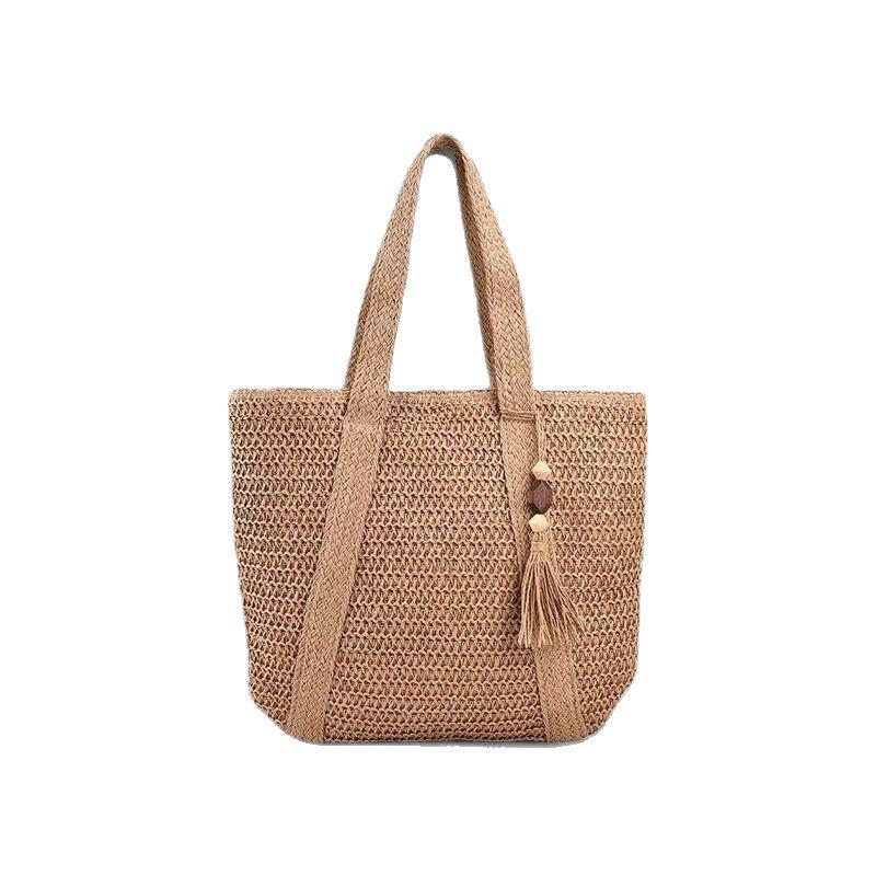 Summer 2025 Women's Straw Woven Beach Tote Handbag