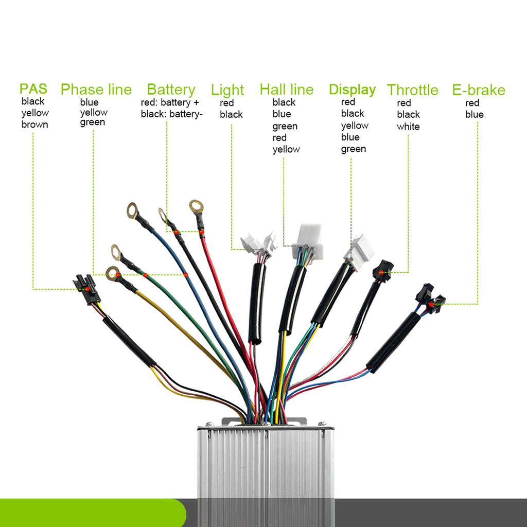Brushless Motor Controller 48V 50A Electric Brushless Motor Controller with SM Connector for Electric Vehicle