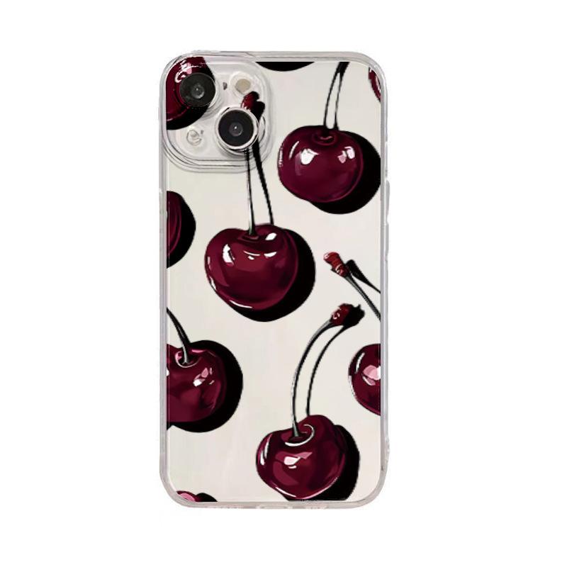 Cherry mobile phone case Apple 17promax light and transparent iphone16 hot-selling 15 anti-drop soft case 14 women