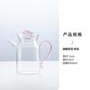 Pink Butterfly Glass Teacup Teapot Chinese Retro High Borosilicate Glass Song Style Handled Pot White Tea