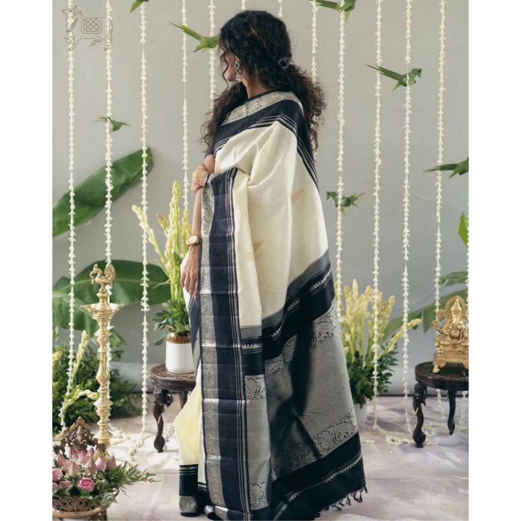 Royal Elegance Soft Lichi Silk Saree – Timeless Jacquard Beauty