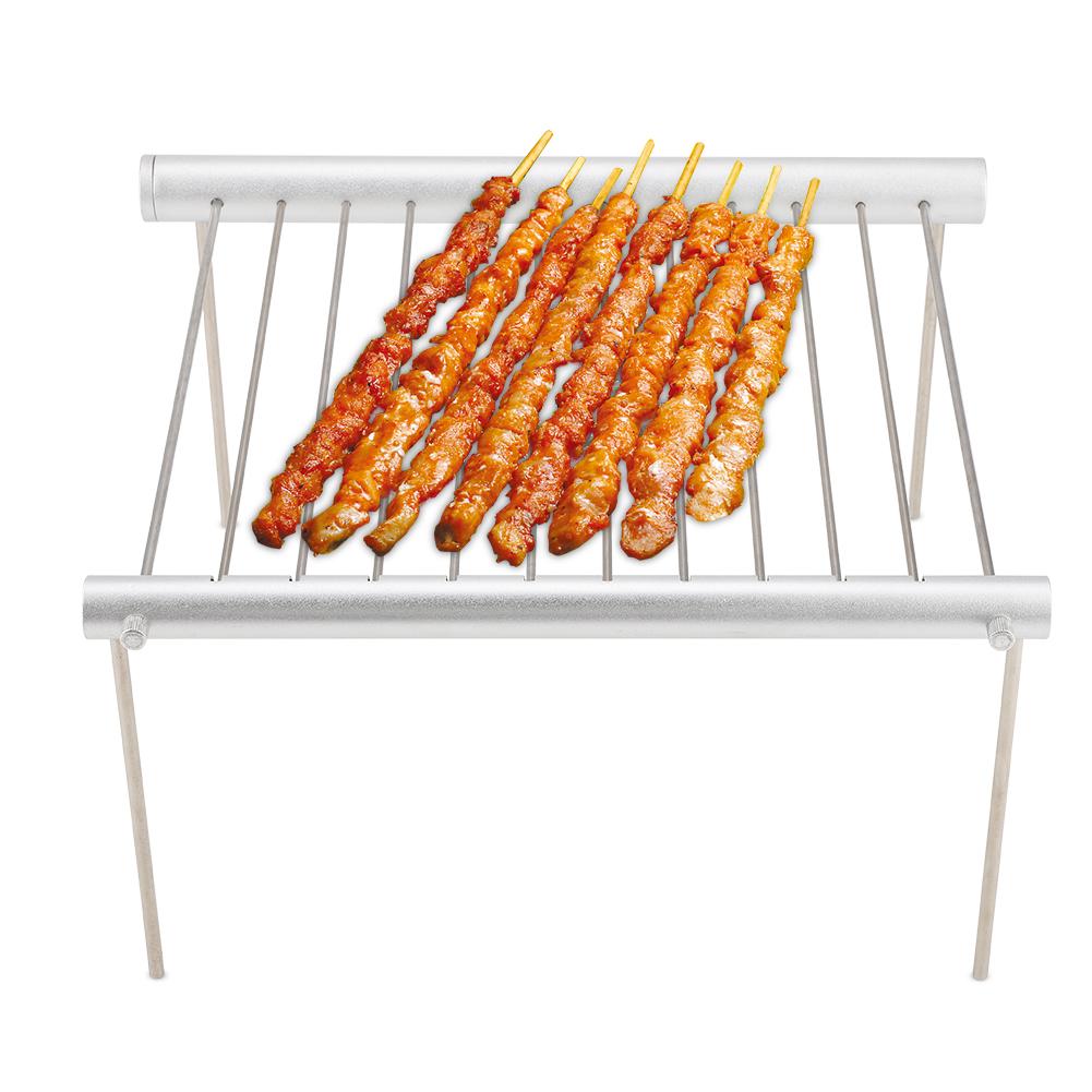 Portable Compact Camping Grill Stainless Steel Folding BBQ Tube Outdoor Backpackers