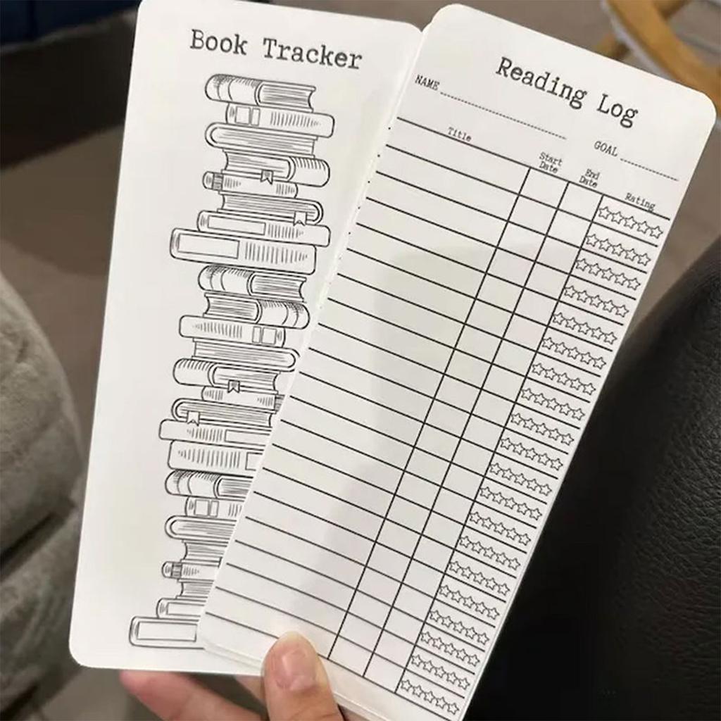 Leselogbuch Tracker Journal zur Verfolgung des Lesefortschritts Start- und Enddaten mit Bewertungssystem für Bücher und Literatur