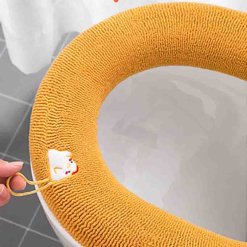 Mata toaletowa Dom Cztery Pory Roku Uniwersalny Pokrowiec na Toaletę Podkładka na Sedes Słodka Zimowa Pogrubiona Poduszka na Siedzenie Poduszka na Pierścień Toaletowy