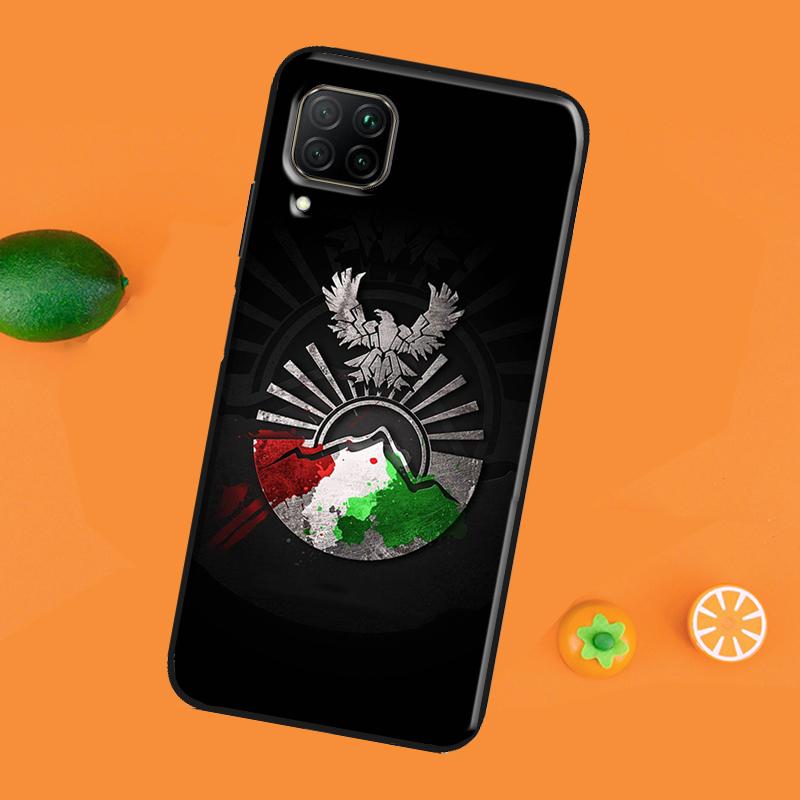 Custodia con bandiera del Kurdistan per Huawei P30 Pro P20 P40 Mate 20 Lite P Smart 2021 2019 Nova 5T Honor 50 10i 9X 8X