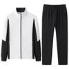 New Unisex Stand-up Collar Sports Hoodie & Cardigan Set for Spring and Autumn - Air Cotton, Casual, Loose Fit for Running.