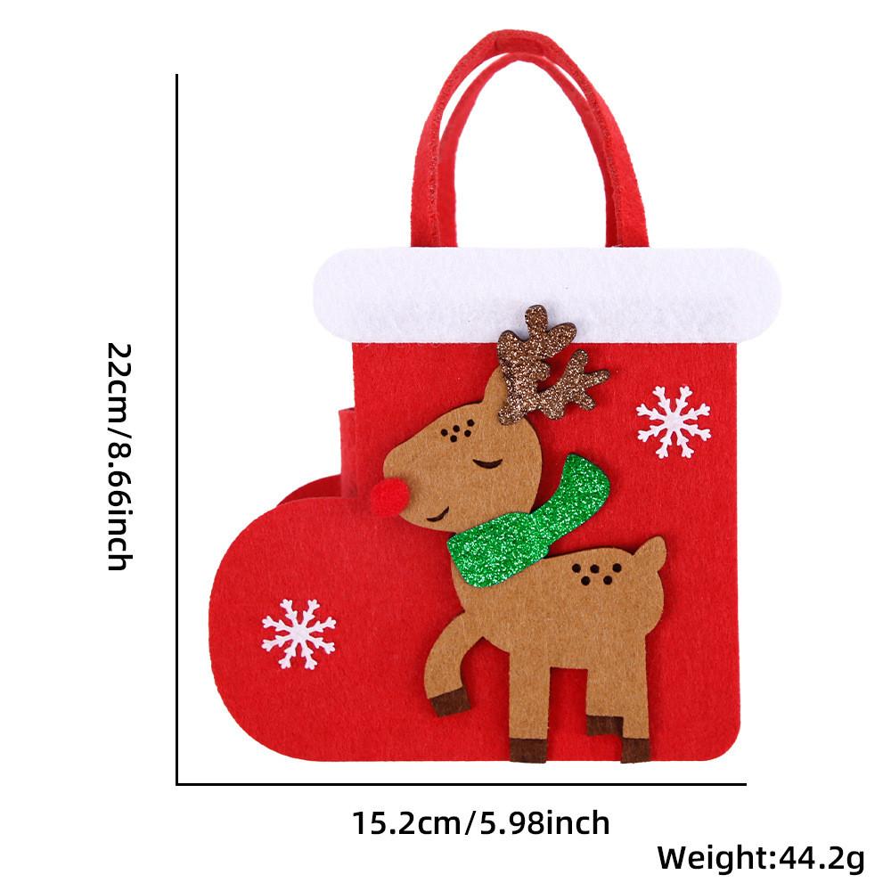 

Cute Felt Christmas Tote Bag In Gingerbread Man Christmas Tree Santa Styles For Holiday Gifts Stocking