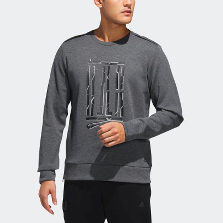 adidas Wj Cs Gfx Wu Ji Série Padrão Estampado Gola Redonda Moletom Masculino Moletom Cinza DW4670