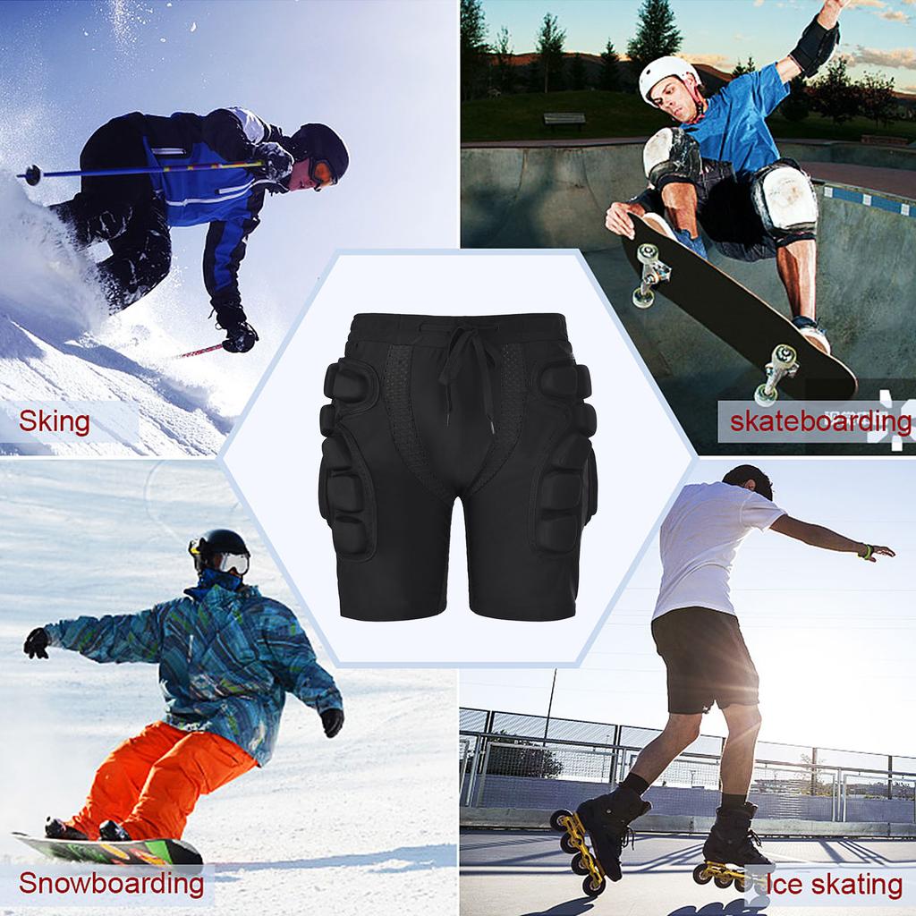 Gepolsterte Snowboard-Schutzshorts, gepolsterte Hüftprotektor-Shorts zum Skifahren und Skaten