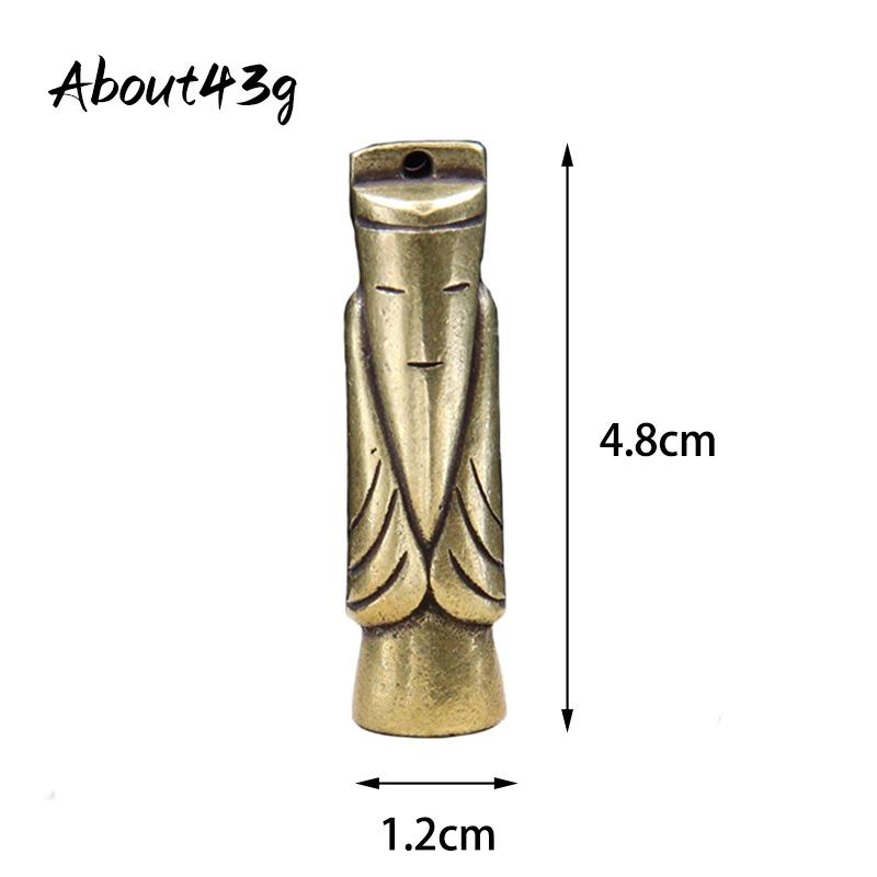 Antique Solid Brass Weng Zhong Small Ornaments Pendant Vintage Copper Car Motorcycle Keychain Retro Accessory Collectibles Gifts