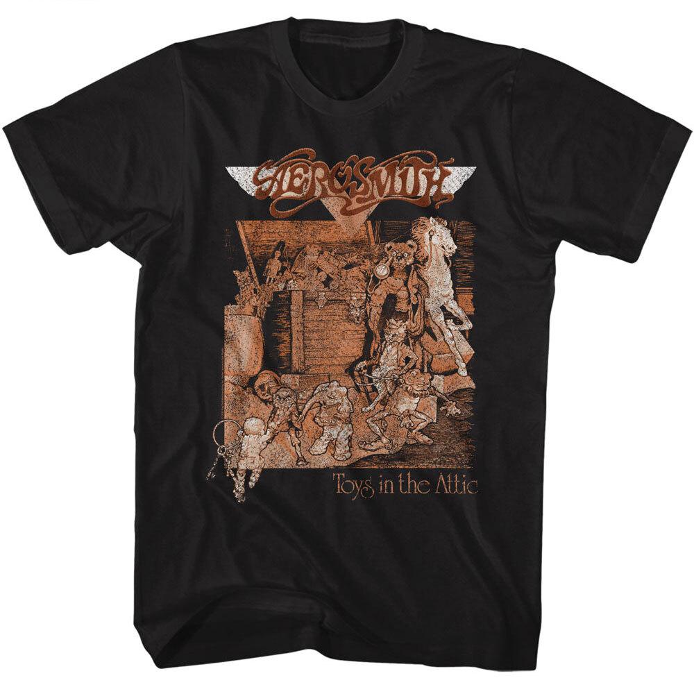 Aerosmith Toys In The Attic Album Cover Men T Shirt Rock Band Music Merch XXL