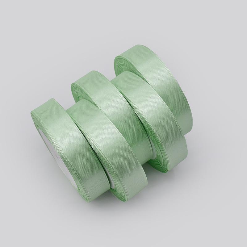 Ruban Tissé en Polyester de 2,5 cm pour l'Emballage de Cadeaux Floraux, les Gâteaux de Mariage et les Décorations dans des Couleurs Soie