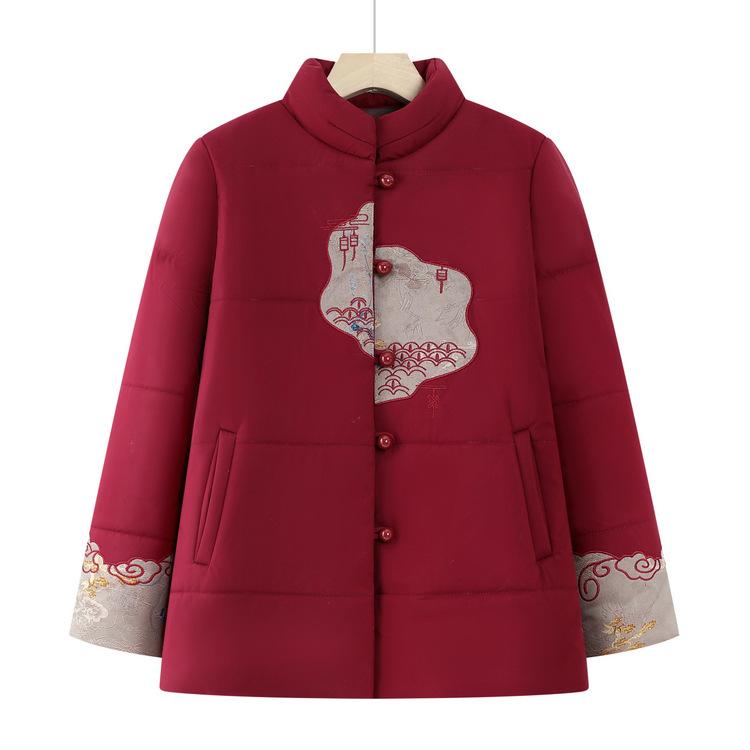 

Женская одежда, Бабушка, Зимняя хлопковая куртка, 6070 Хлопковая куртка, Мама, Зимняя праздничная, Плюшевая бархатная утолщенная хлопковая куртка, Новый стиль 4XL