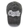Men's and women's spring and summer vintage washed baseball caps with embroidered letters and numbers, curved duckbill caps