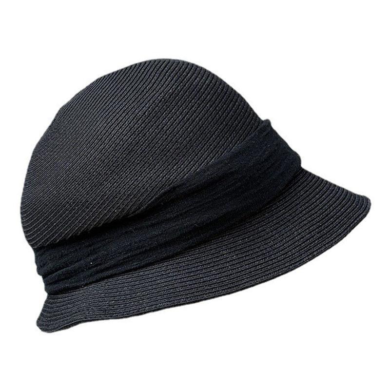 Japanese Face Small Mixed Color Straw Fold Bucket Hat Women'S Summer Basin Hat Sun Protection And Uv Protection Sun Hat