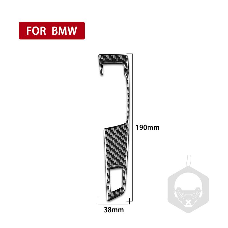 Real Carbon Fiber Car Interior Gear Shift Button Panel Sticker Cover Frame Trim Decoal Accessory For BMW 5 Series F10 2011—2017