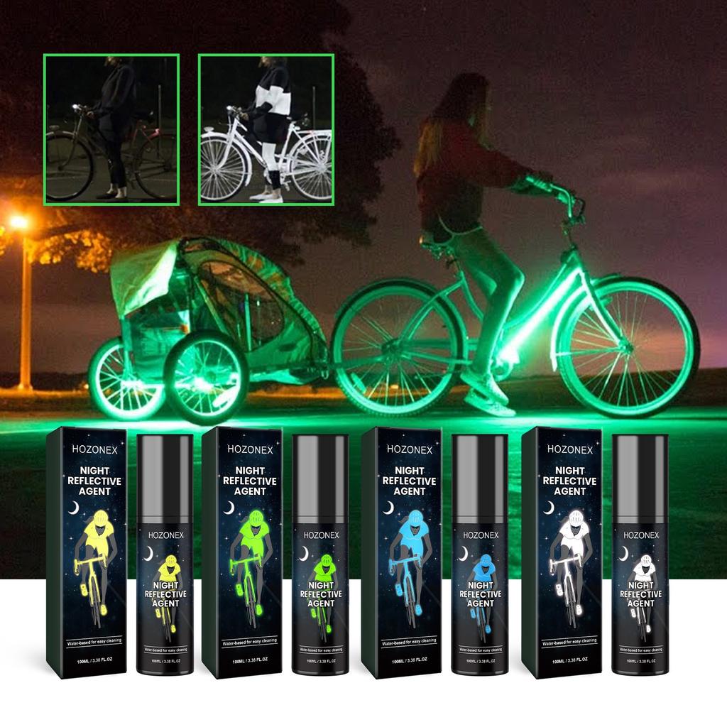 Night Reflective Safety Spray Paint for Bikes Clothing Outdoor Gear High Visibility Fluorescent Coating