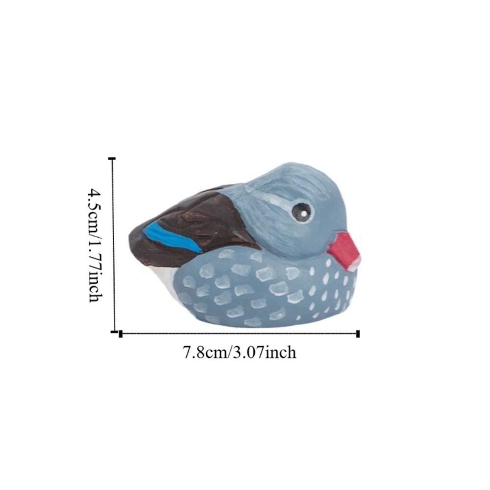 Dekorative Holzvogel-Statue Massivholz Holzschnitzerei Vogel-Ornament Fotografie-Requisiten