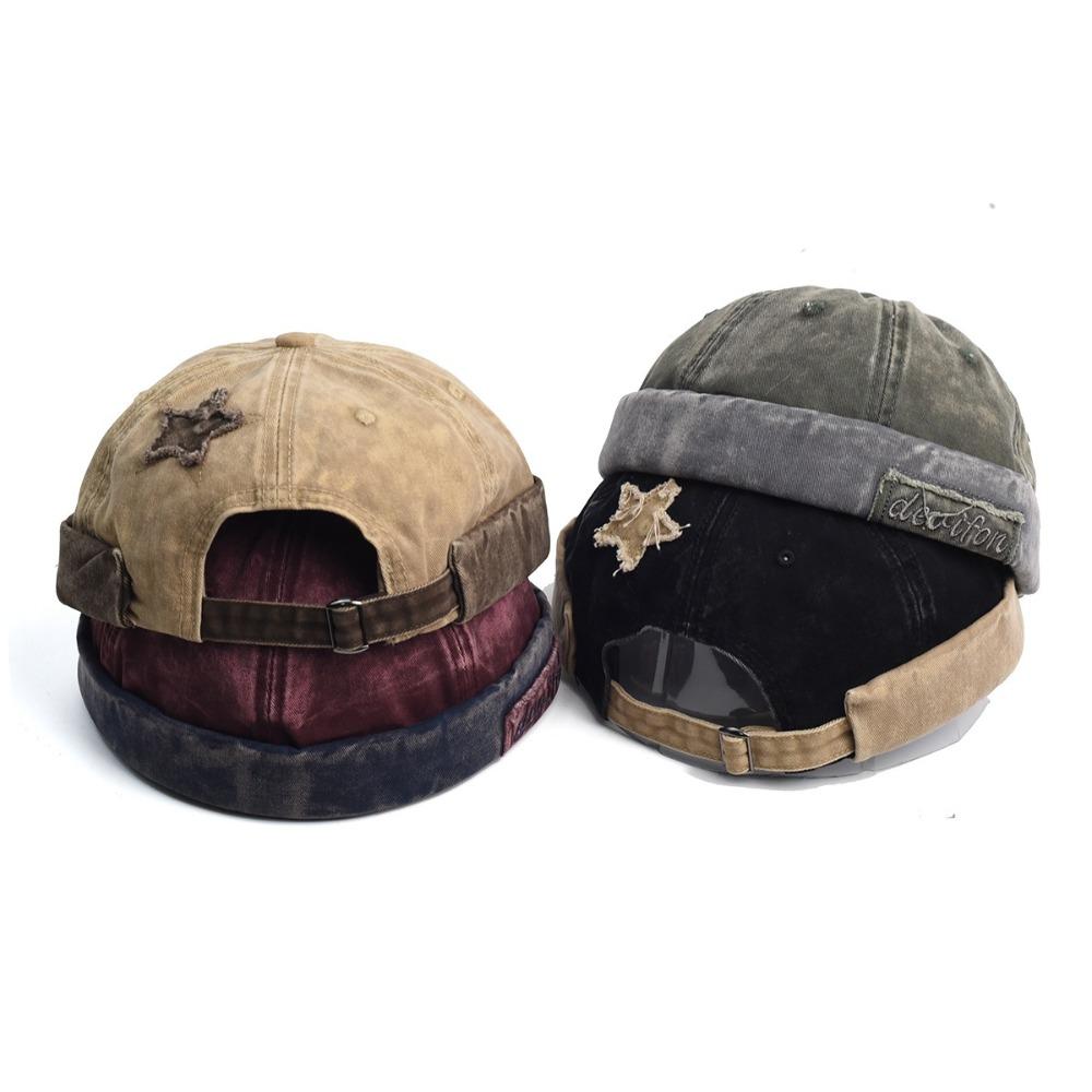 Adjustable Docker Cap Retro Hip Hop Hat Versatile Melon Hat  Unsiex