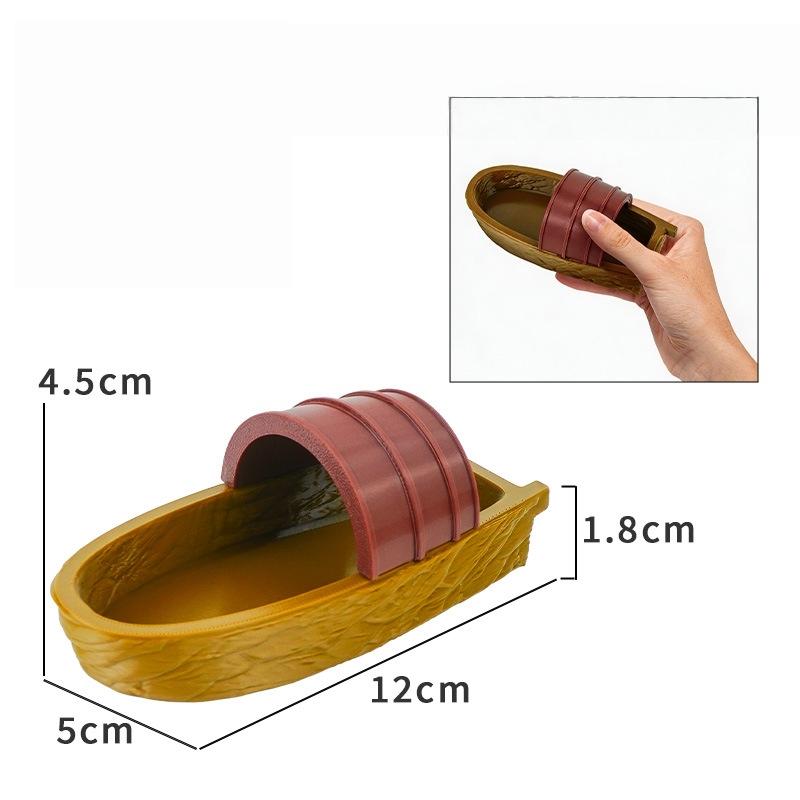 1 Set Acquario Laghetto Paesaggistica Decorazione Barca Galleggiante Fatta a Mano Pescatore Modello Mini Barca Accessori Acquario