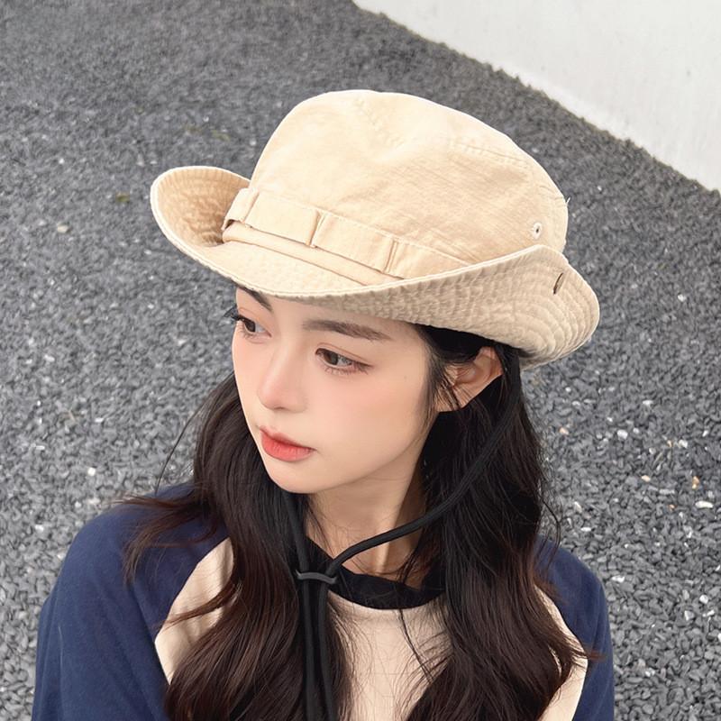 Classic Cotton Fisherman Hat With Wide Brim For Outdoor Sun Protection Summer Casual Wear