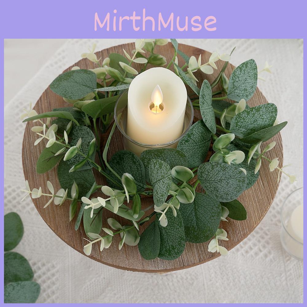 Wreath With Eucalyptus Silk Screen Technique For Home And Decor Outdoor