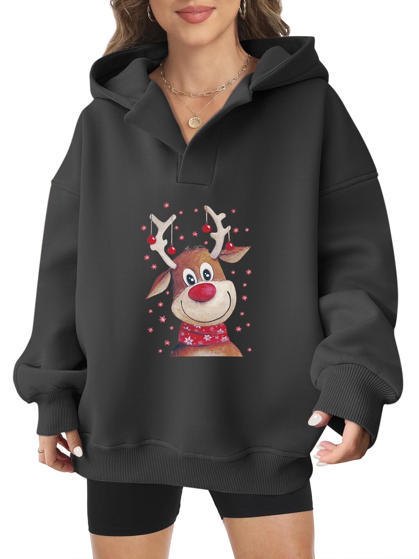 

2025 реальное фото осень и зима бархатный популярный женский свитер рождественский подарок утолщенное пальто S