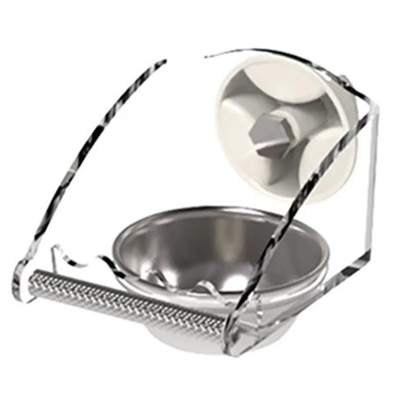 

Stainless Steel And Acrylic Anti Spill Bird Feeders Chews Proof Hanging Food Water Bowl For Parrots Lovebirds Cockatiels S