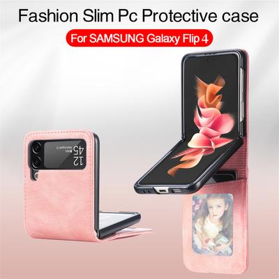 Samsung Galaxy Z Flip 4 3 tok ultravékony bőr multifunkciós kártyanyíláshoz pénztárcatartó Összecsukható ütésálló burkolat Tartozékok