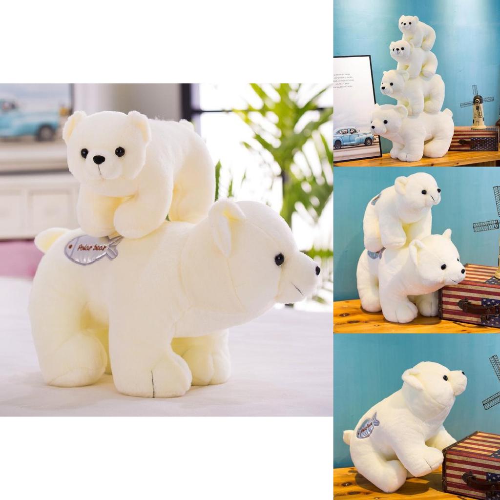 Adorable Plush Arctic Bear Stuffed Animal Soft White Bear Doll For Kids 25cm 35cm 45cm 58cm
