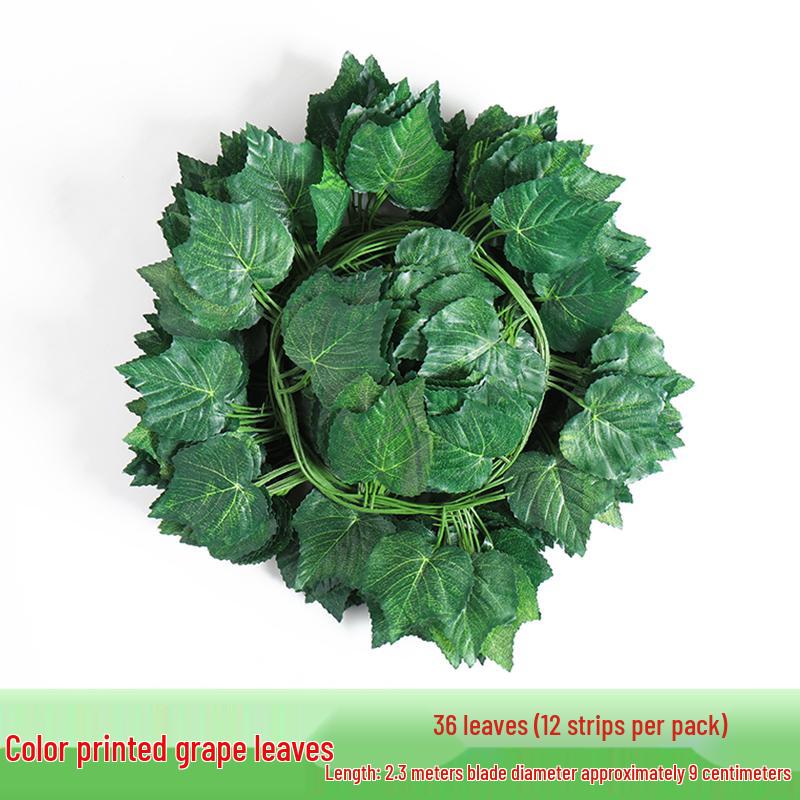 Rattan Vine Decorative Fake Leaves for Ceiling and Pipe Covering