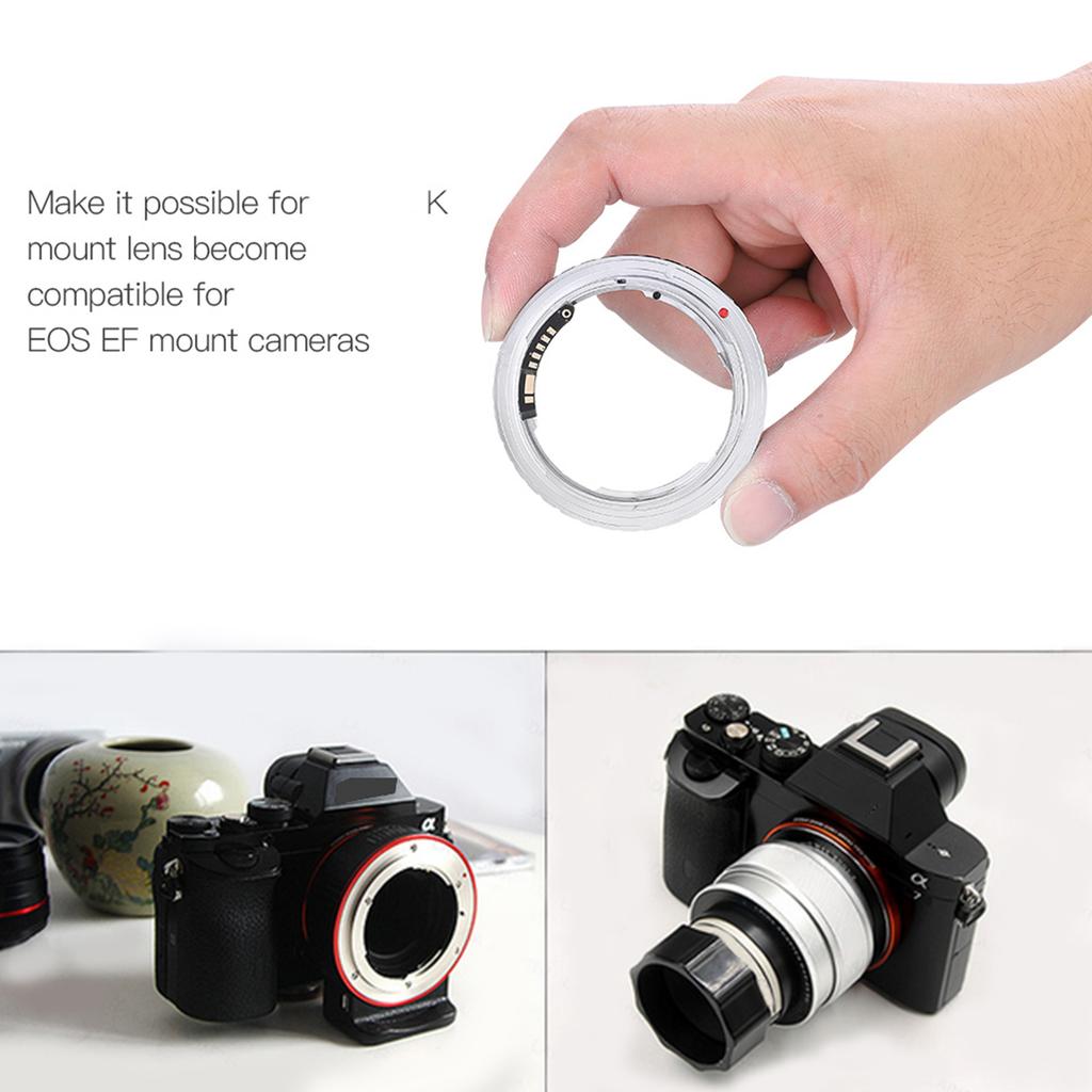 PK-EOS Camera Lens Adapter with Electric Contact for Pentax K Lens for Canon EOS Cameras