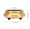 Home Decoration Accessories Copper Incense Burner Ornaments Smooth Incense Burner Large Edge Furnace Home Offerings 1pcs Censer