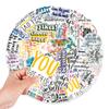 100 English Phrases Graffiti Stickers Laptop Mobile Phone Computer Water Cup Decoration Stickers