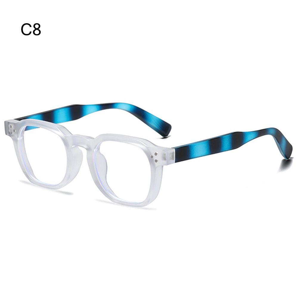 Striped Temples Round Rivet Sunglasses UV Protection Retro Driving Shades Vintage Polygonal Frame Sun Glasses for Women & Men