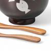 Bowl and Resin Synthetic and Made in Japan J-kitchens (Wood Lacquerware, Hand-Painted) Spoon/Fork (Wood Urethane) PID-527407