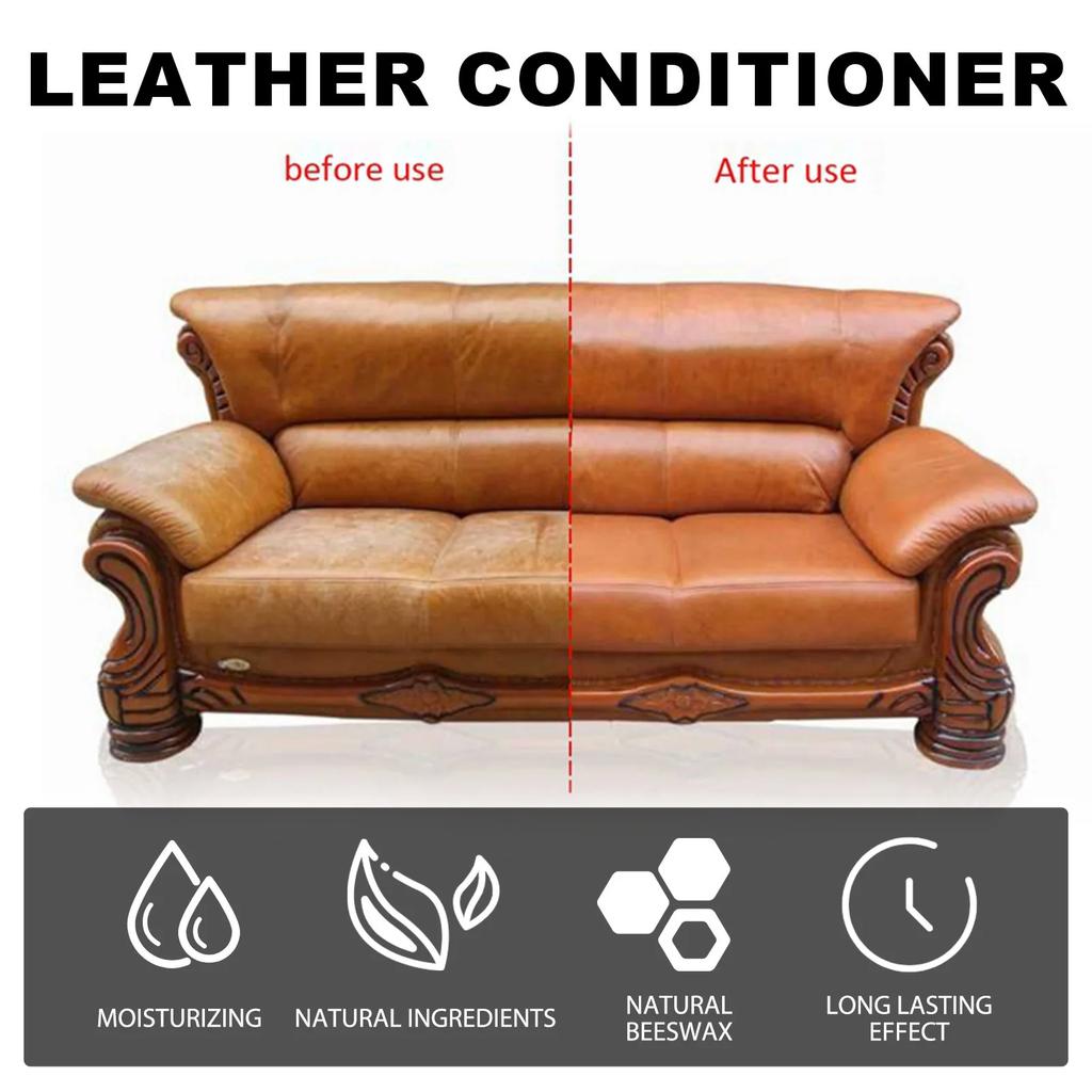 SIKEZHAN Leather Sofa Cleaner Polish Mink Oil Cream Luxury Bag Care Salve 30/50/100g - Shoe Cleaning & Protection Products