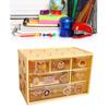 Desk Organizer with 6 Drawers Plastic Stackable 3 Tier Desktop Stationary Storage Box for Home Dorm