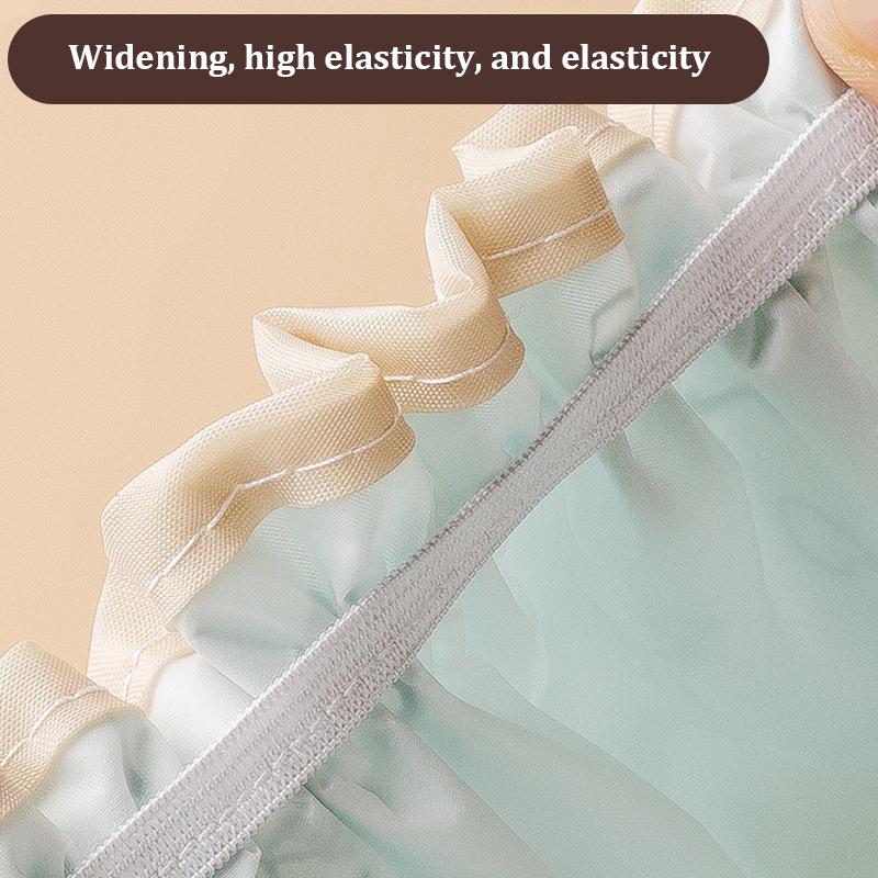 Waterproof Shower Cap Double Layer Elastic Shower Hair Cover Women Supplies For Kitchen Bathroom Shampoo Caps Bathing Hat