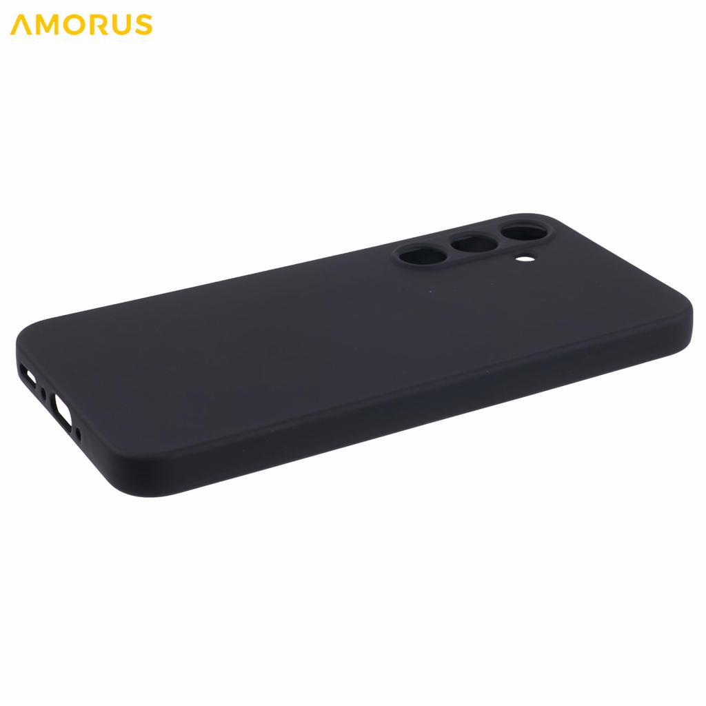 AMORUS Etui do Samsung Galaxy A55 5G Precyzyjne Wycięcia Wyściółka z Włókna TPU Odporne na Wstrząsy Pokrowiec na Telefon