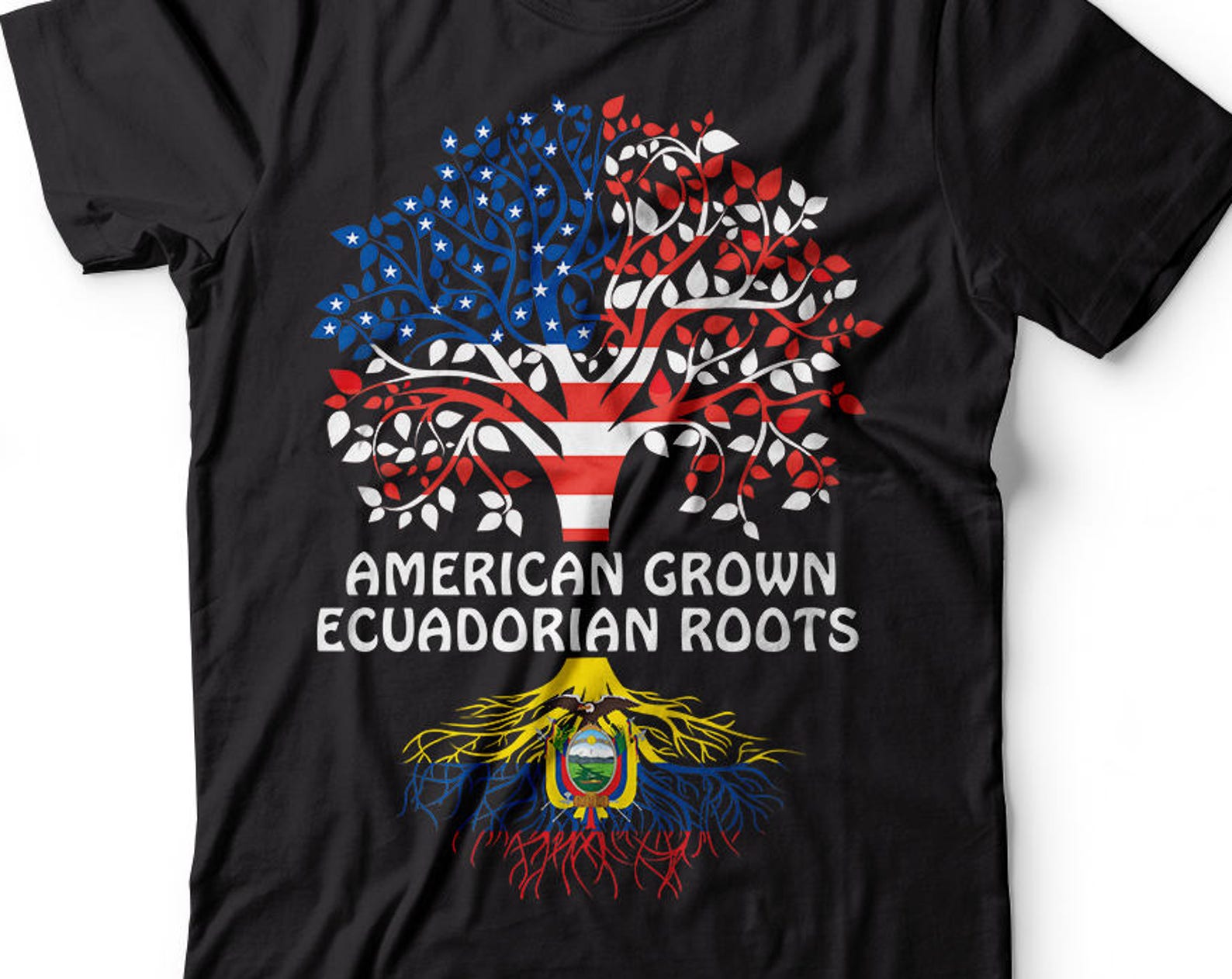 Ecuador T-Shirt American Grown Ecuadorian Roots heritage Culture nationality T-Shirt 4XL