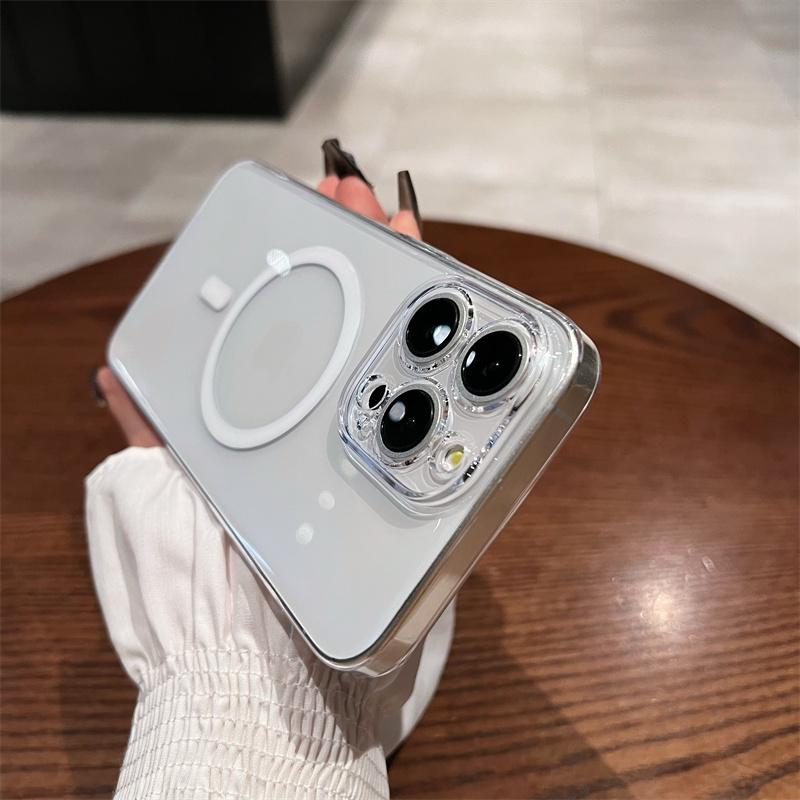 Magsafe Magnetic Phone Case For iPhone 16 15 14 Pro Max 13promax  Lens Bumper Shockproof Cover