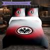 Eintracht Frankfurt Calcio Set Biancheria da Letto 3 Pezzi Morbido Copripiumino con Federe Set Decorazione Camera da Letto per la Casa